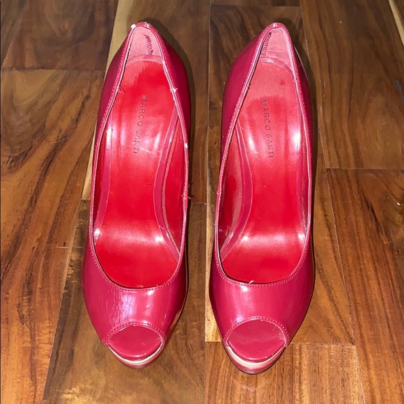Red Marco Santi Platform Stilettos sz 9 - Picture 2 of 7